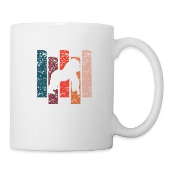 Gorilla Geschenk Vintage - Tasse - Weiß - Rechts