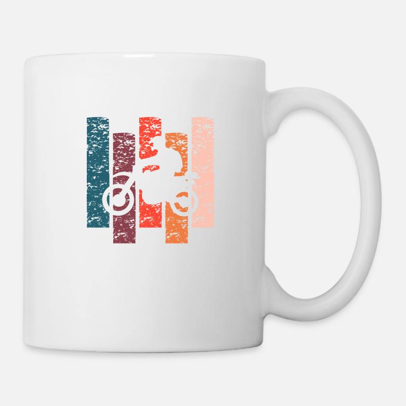 Vintage-Geschenk-Motorrad - Tasse - Weiß