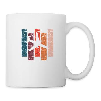 Avion cadeau Vintage - Mug blanc - blanc - Droite
