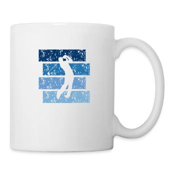Golf-Geschenk Vintage - Tasse - Weiß - Rechts