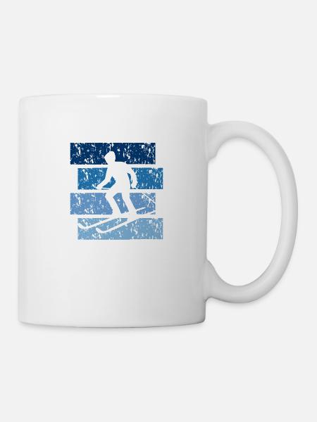 Vintage Geschenk Ski - Tasse - Weiß