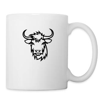 Schottische Highland Kuh - Tasse - Weiß - Rechts