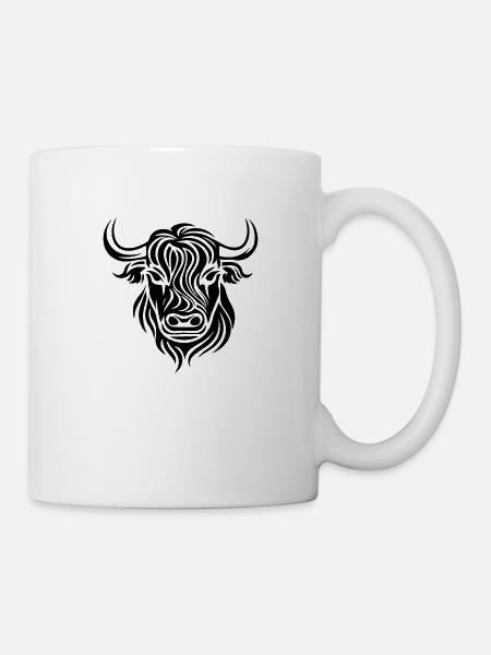 Schottische Highland Kuh - Tasse - Weiß