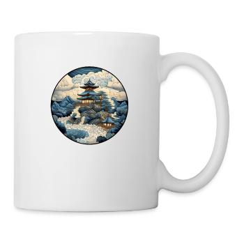 Nr. 2: Temple Japan Kanagawa T-Shirt Ukyio_e - Tasse - Weiß - Rechts