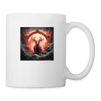 Hirsch - Tasse - Weiß - Rechts
