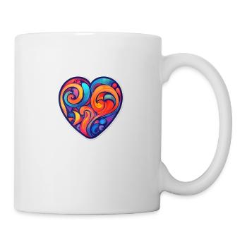 Colorful Heart - Tasse - Weiß - Rechts