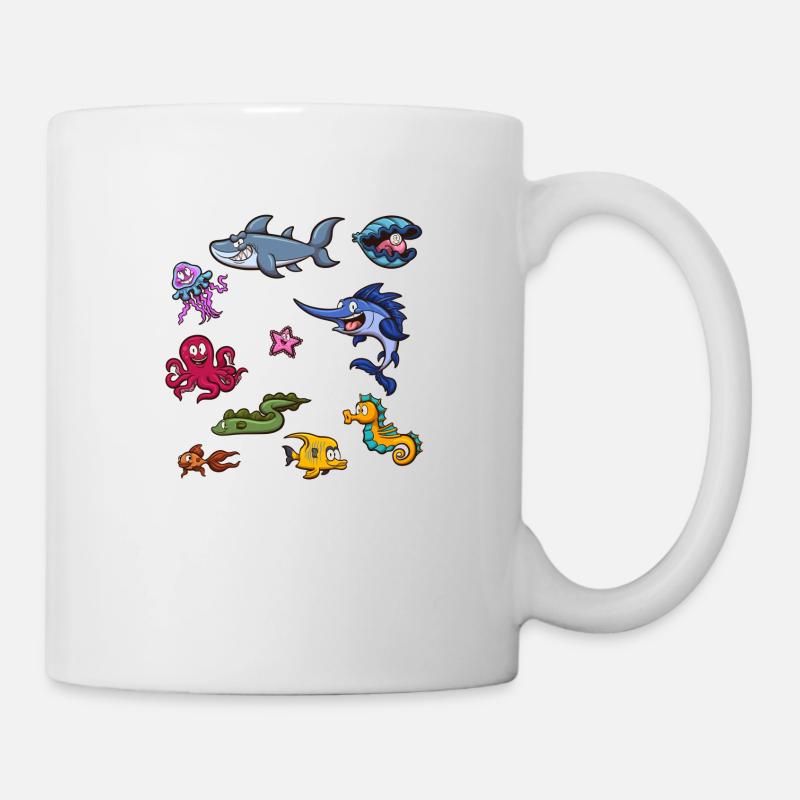 Créatures marines - Mug blanc - blanc