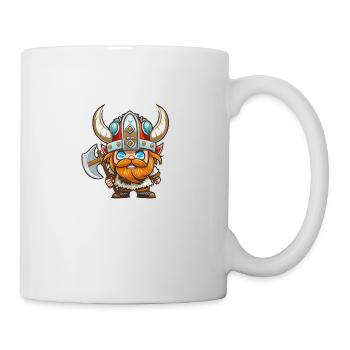 Le guerrier éternel: Cartoon Viking Harald - Mug blanc - blanc - Droite