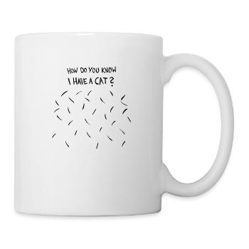 How Do You Know I Have A Cat (Black Cat Hair) - Mug - white - Right