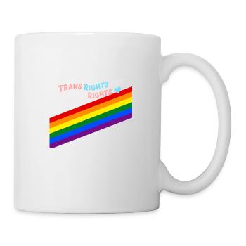 Trans Rights are Human Rights - Tasse - Weiß - Rechts