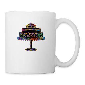 Kuchen - Tasse - Weiß - Rechts