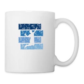 Badminton Vintage-Geschenk - Tasse - Weiß - Rechts