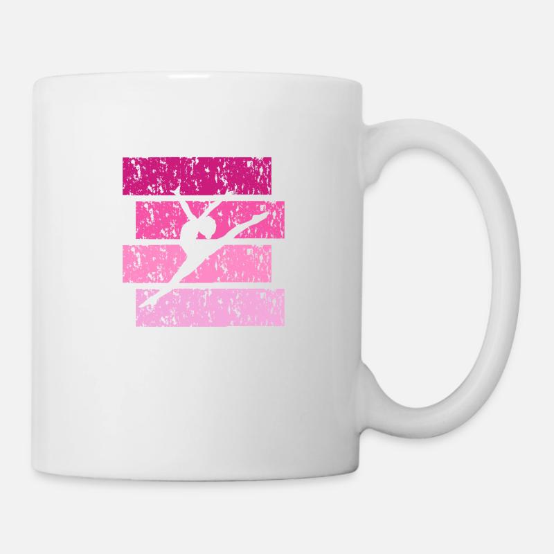 Vintage Geschenk Gymnastik - Tasse - Weiß
