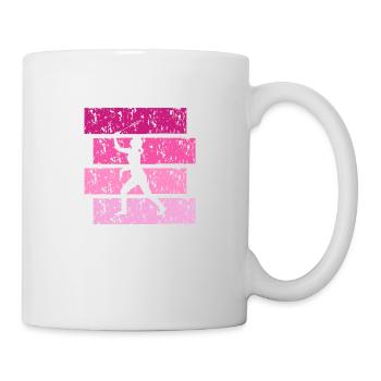 Badminton Vintage-Geschenk - Tasse - Weiß - Rechts