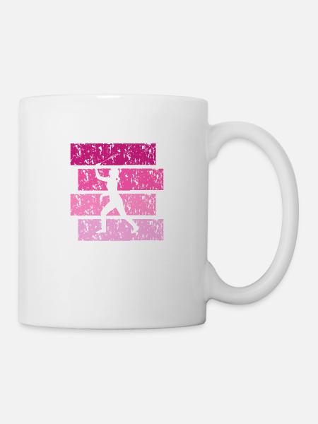 Badminton Vintage-Geschenk - Tasse - Weiß