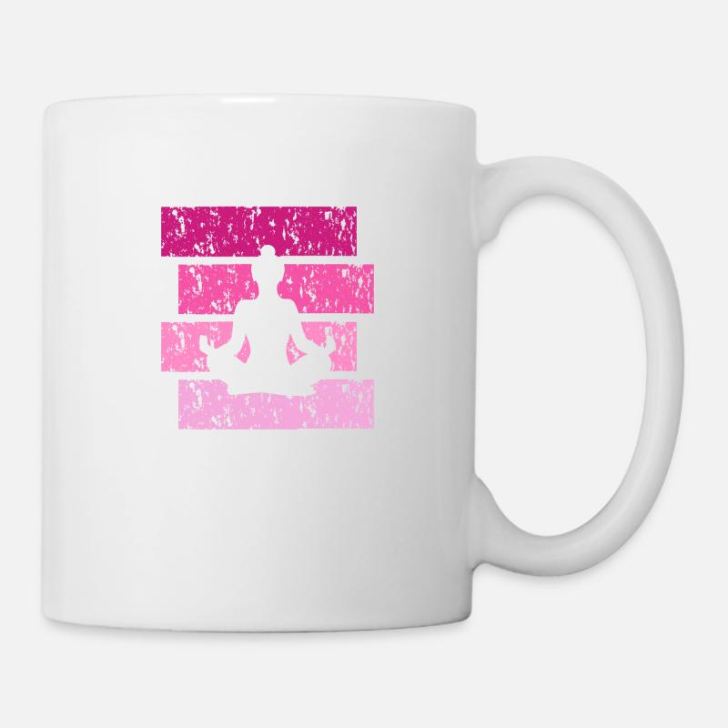Yoga cadeau Vintage - Mug blanc - blanc