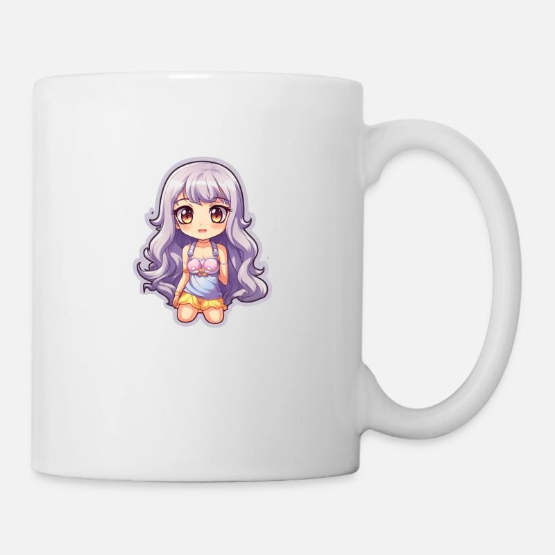 Douce fille manga - Mug blanc - blanc