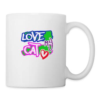 Love my Cat - Tasse - Weiß - Rechts