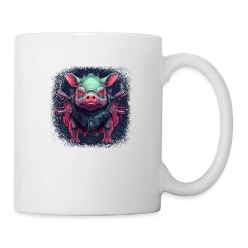 cute pig birthday truffle pig littlemandyart - Tasse - Weiß - Rechts