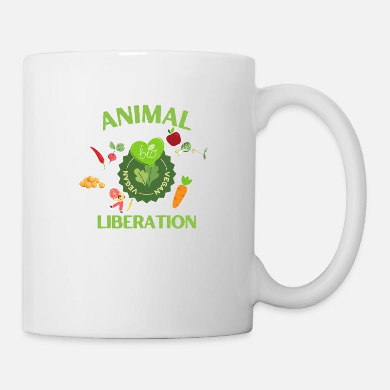 Animal Liberation, bio vegan - Tasse - Weiß