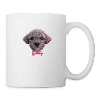 chiot caniche chien propriétaire caniche chiot chien amour - Mug blanc - blanc - Droite