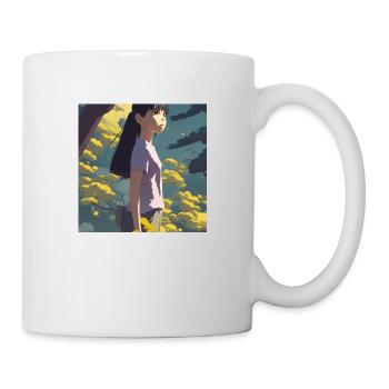 Anime Girl Forrest - Tasse - Weiß - Rechts