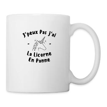 J peux pas j ai la licorne en pane - Mug blanc - blanc - Droite