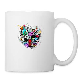 Graffiti style Splash hip hop colors painter color - Mug - white - Right
