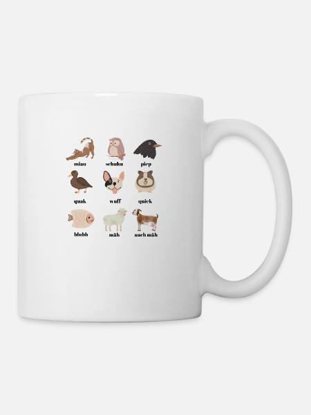 auch mäh - Tasse - Weiß