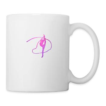Akrobatische Gymnastik Mädchen Double Exposure - Tasse - Weiß - Rechts