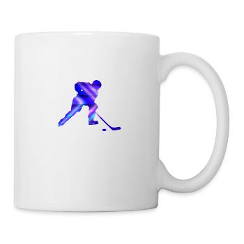 Eishockey Spieler Double Exposure Puck Geschenk - Tasse - Weiß - Rechts