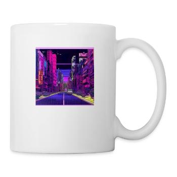 La ville cyberpunk de Tokyo la nuit - Mug blanc - blanc - Droite