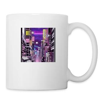 Japon ville Tokyo rétrostyle - Mug blanc - blanc - Droite