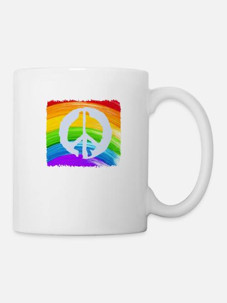REGENBOGEN-FRIEDEN - Tasse - Weiß
