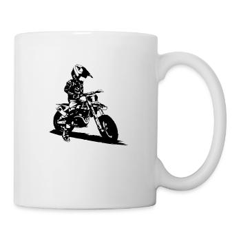 moto cross - Mug blanc - blanc - Droite