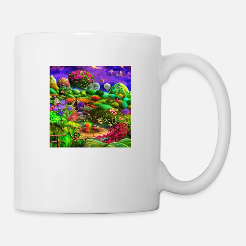 Jardin surréaliste - Mug blanc - blanc