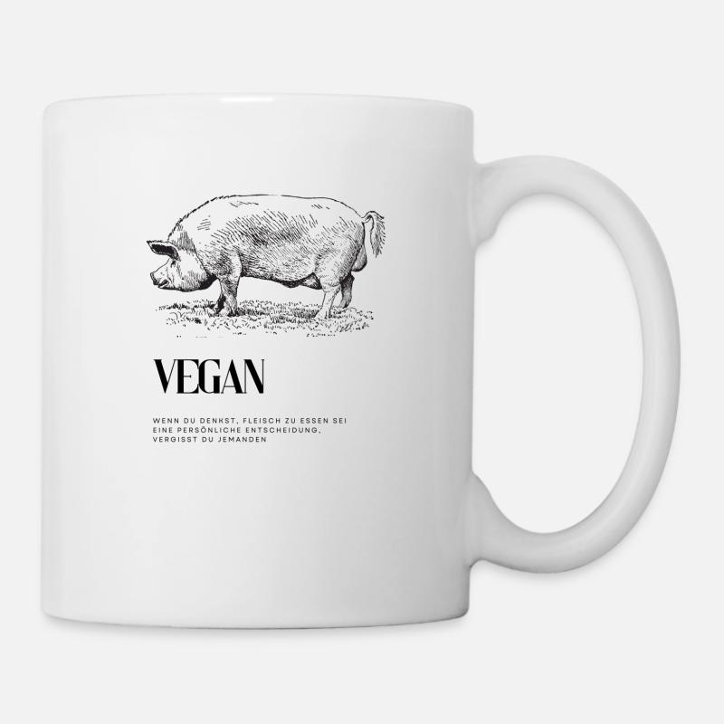 Porc végétalien - Mug blanc - blanc