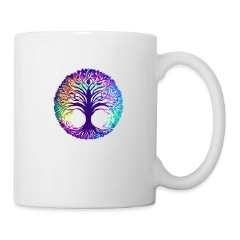 Lebensbaum Yoga Meditation Baum des Lebens - Tasse - Weiß - Rechts
