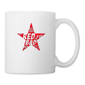 Roter Stern ist schlecht - Tasse - Weiß - Rechts