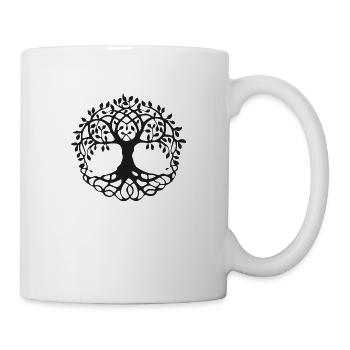 keltische Symbole - Lebensbaum - Tasse - Weiß - Rechts