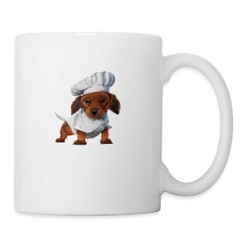 Chien Cuisine Teckel Gastronom Chiens Teckel Chiot - Mug blanc - blanc - Droite