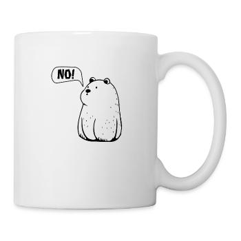 TOUT simplement NON ! Drôle d’ours qui dit NON - Mug blanc - blanc - Droite