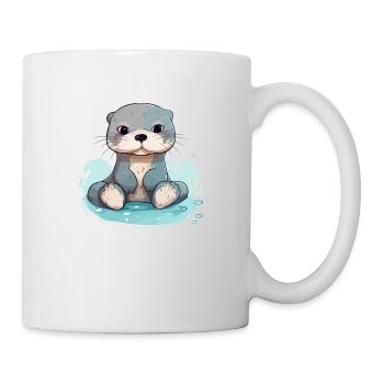 Kiki la loutre - Mug blanc - blanc - Droite