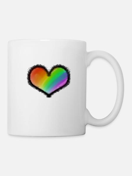 PRIDE LOVE - Tasse - Weiß