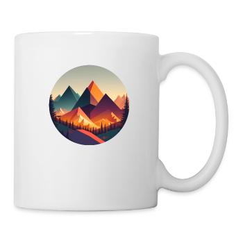 Paysage géométrique - Mug blanc - blanc - Droite