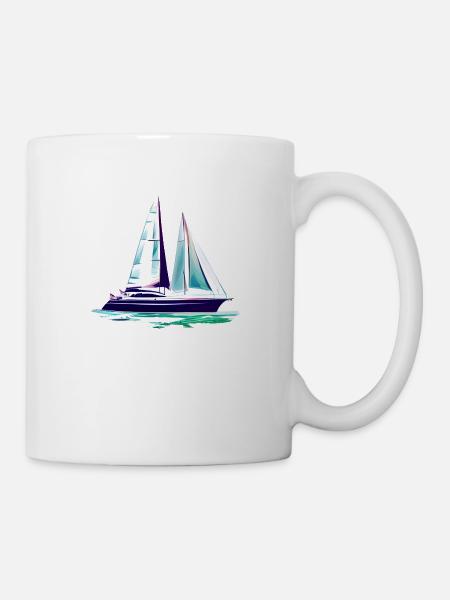 Sailing Ship Sailing Sailing Sailing Sailing Boat - Mug - white