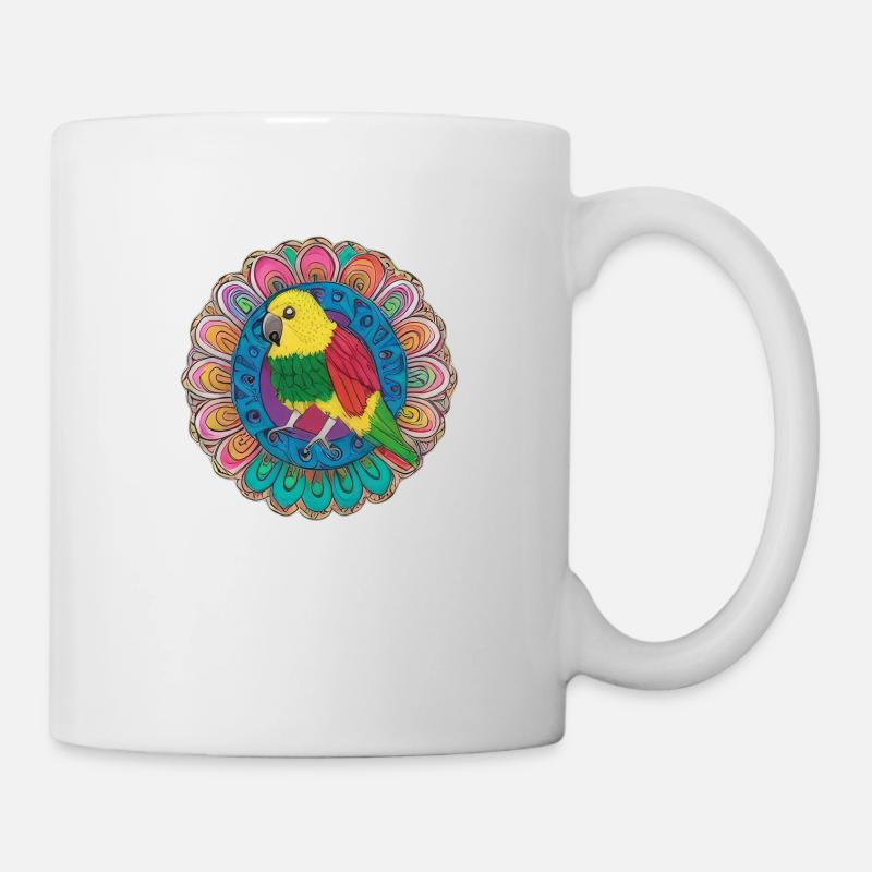schöner heller Papagei | - Tasse - Weiß