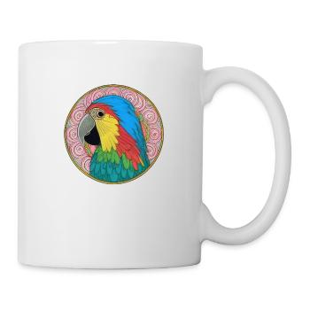 beautiful bright parrot | - Mug - white - Right