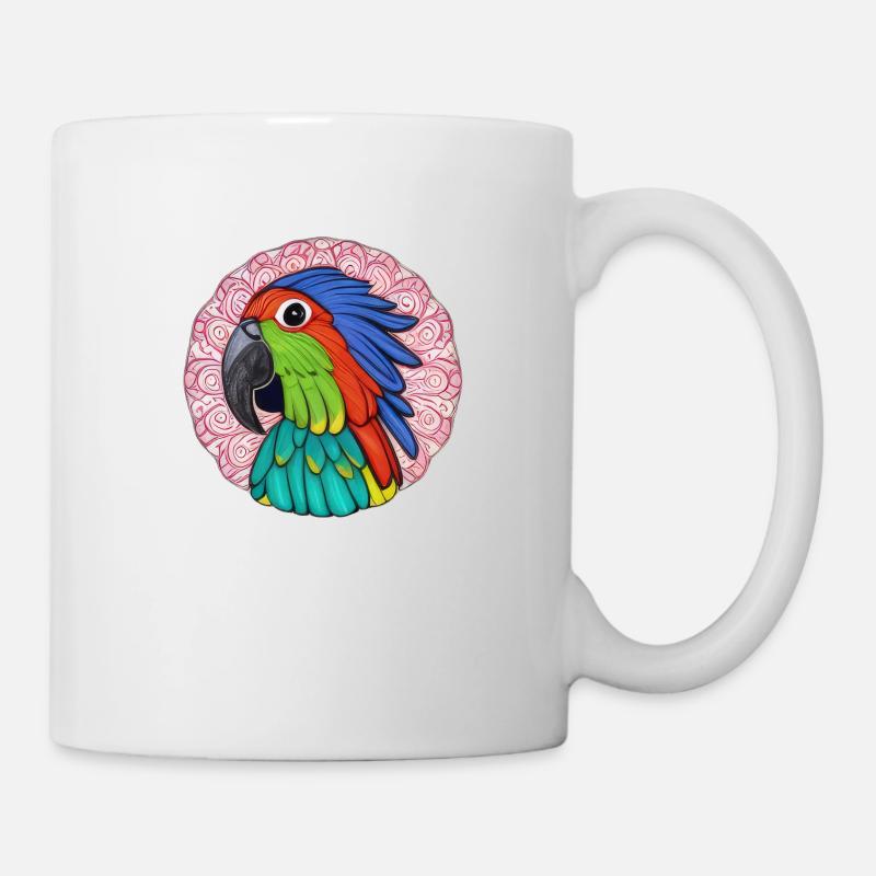 schöner heller Papagei | - Tasse - Weiß