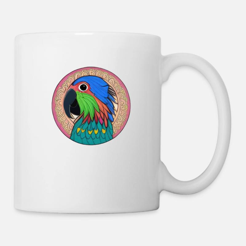 beau perroquet lumineux | - Mug blanc - blanc